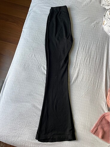 Diğer Siyah Uzun İspanyol Paça Pantalon