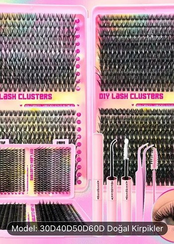 Lashes kirpik seti 800 adet süper hacimli - Görsel 4