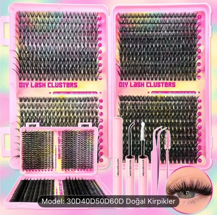 Lashes kirpik seti 800 adet süper hacimli - Görsel 4