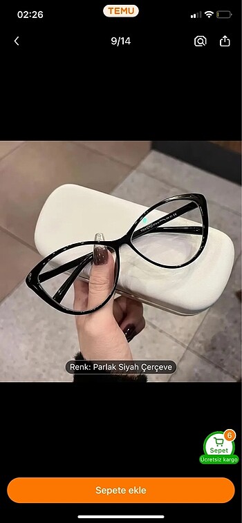 siyah cerveli gözlük