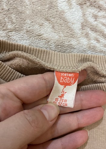 Nakışlı Bej Kız Sweatshirt - Görsel 2