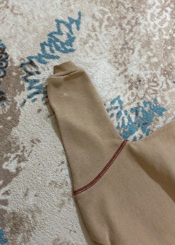 Nakışlı Bej Kız Sweatshirt - Görsel 3