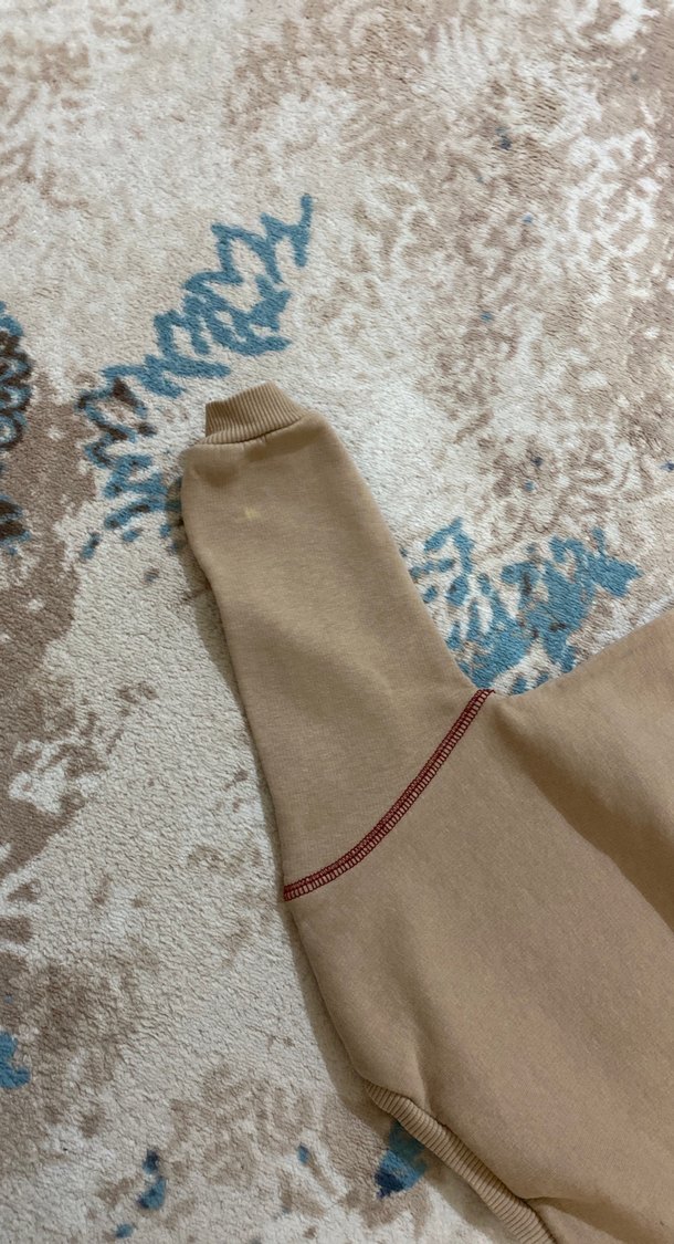 Nakışlı Bej Kız Sweatshirt - Görsel 3