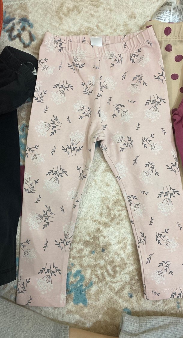 Kız Çocuk Renkli Pamuklu Tayt Seti - Görsel 2