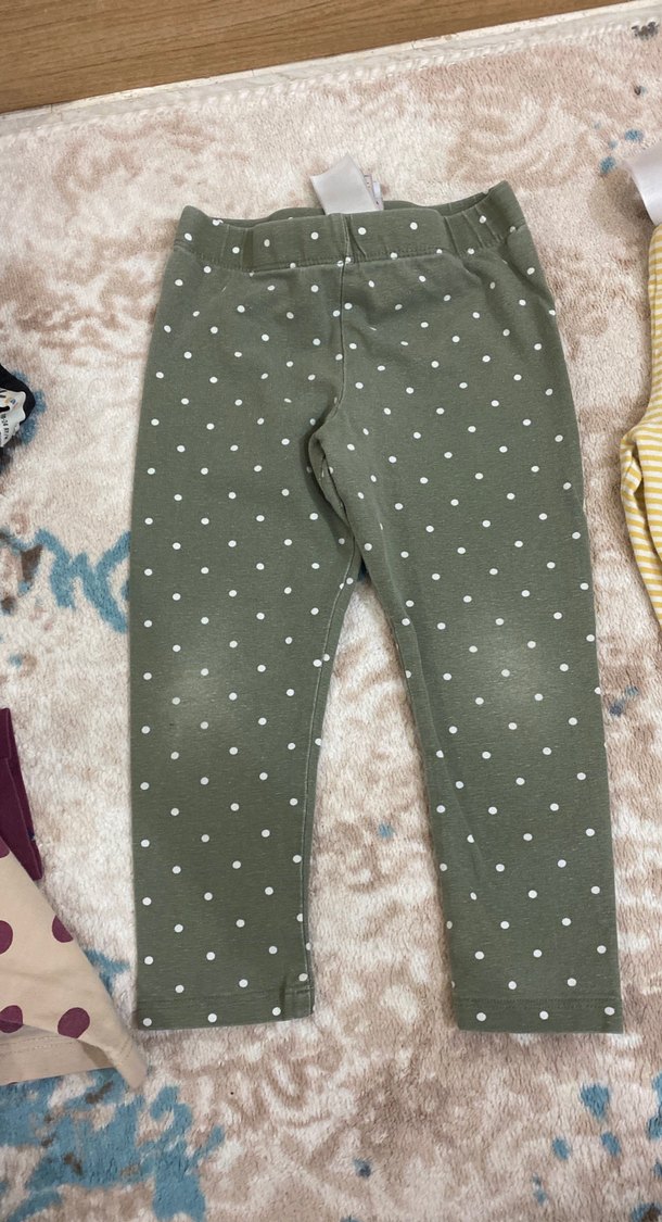 Kız Çocuk Renkli Pamuklu Tayt Seti - Görsel 5