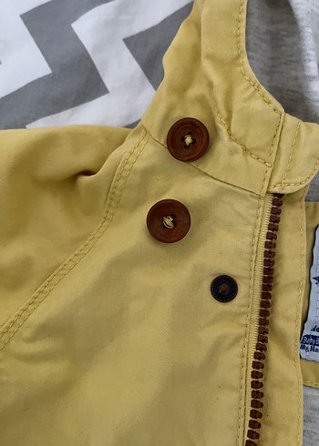 Kapüşonlu Sarı Erkek Çocuk Kaban - Görsel 6