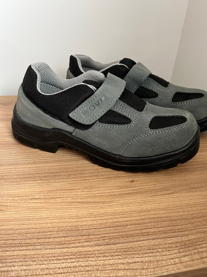 Gri Erkek Spor Terlikler Velcro Bantlı - Görsel 2