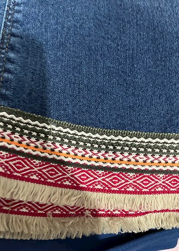 Nakışlı Bohem Kadın Denim hamile Pantolon - Görsel 5