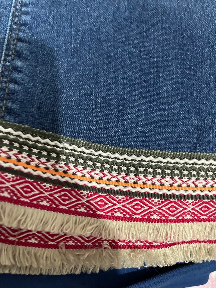 Nakışlı Bohem Kadın Denim hamile Pantolon - Görsel 5