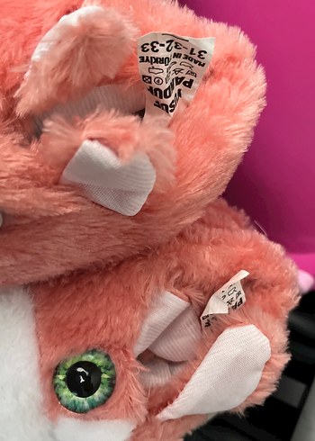 Kızlar için renkli peluş ev terlikleri - Görsel 7