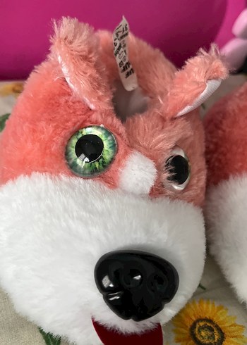 Kızlar için renkli peluş ev terlikleri - Görsel 3