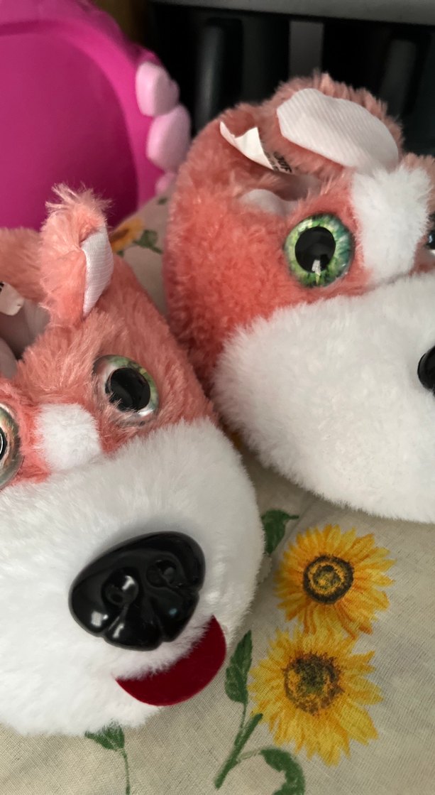 Kızlar için renkli peluş ev terlikleri - Görsel 2