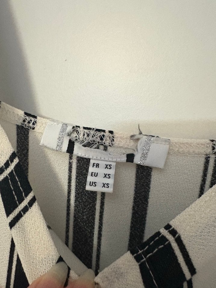 Düğmeli Çizgili Uzun Kadın Tulum - Görsel 3