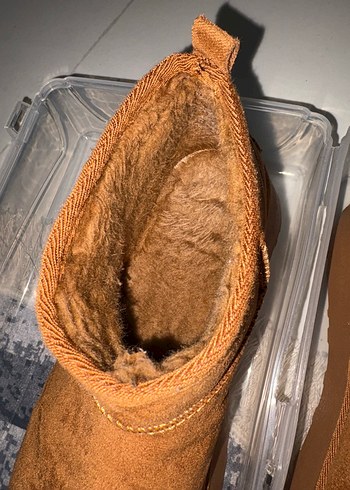 Kahverengi Süet Kürklü Dolgu Topuk Bot - Görsel 2