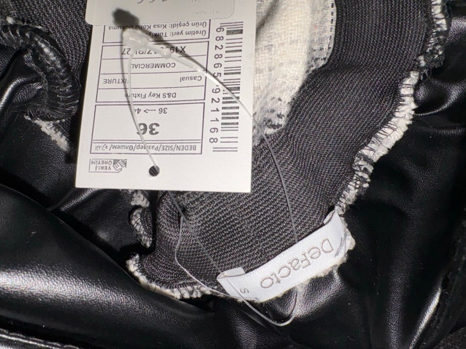 Düğmeli V Yakalı Midi Gri Ekose Elbise - Görsel 3