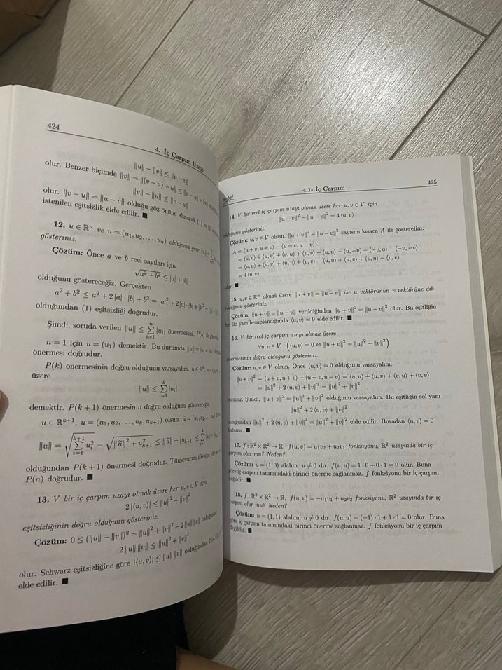 Çözümlü Lineer Cebir Alıştırmaları - Görsel 2