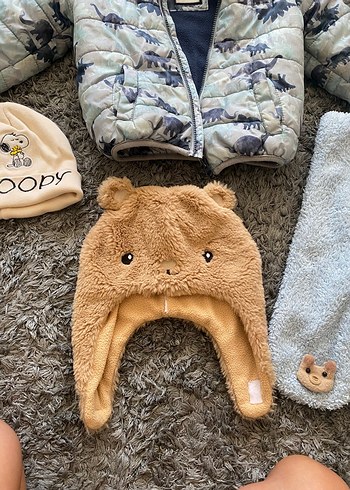 Erkek Çocuk Mont Bere ve Atkı Seti - Görsel 3