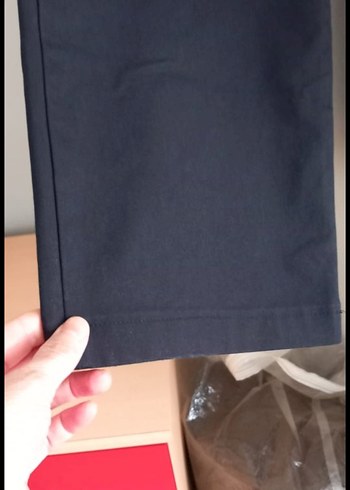 Siyah Regular Fit keten Pantolon - Görsel 5