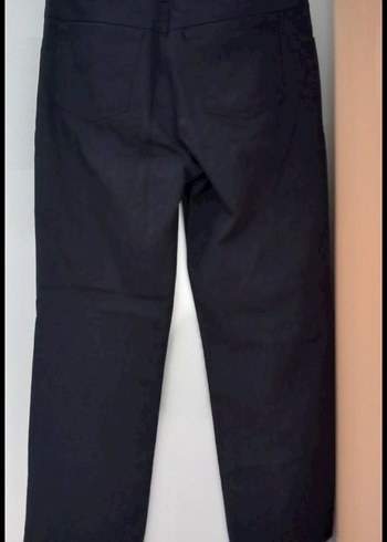 Siyah Regular Fit keten Pantolon - Görsel 2