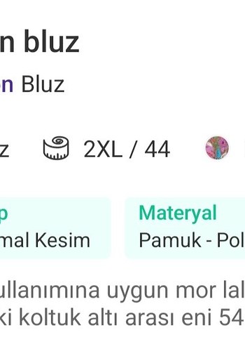 Mor Çiçek Desenli Uzun Kollu Kadın Bluz - Görsel 5