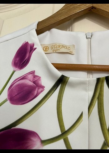 Mor Çiçek Desenli Uzun Kollu Kadın Bluz - Görsel 4