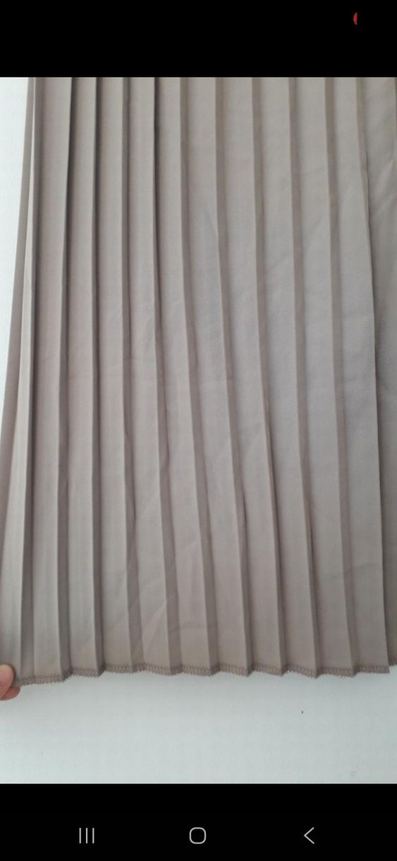 Gri Pliseli Kadın Kumaş Pantolon - Görsel 2