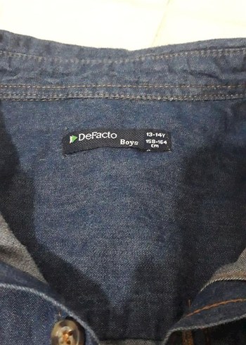 Pamuklu Mavi Denim Erkek Gömlek - Görsel 2