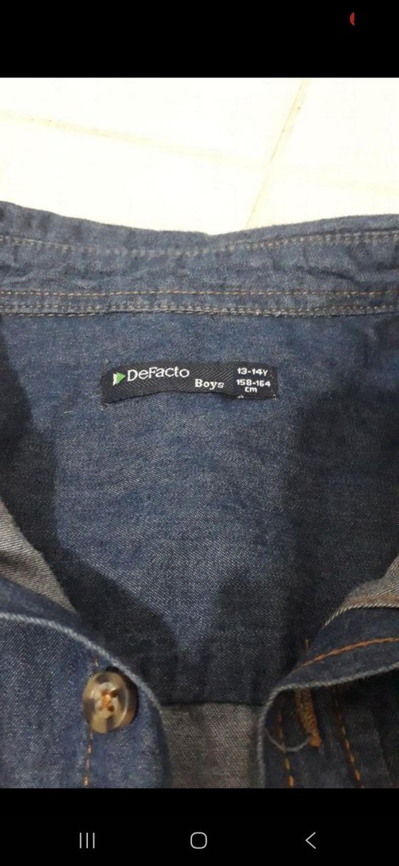 Pamuklu Mavi Denim Erkek Gömlek - Görsel 2