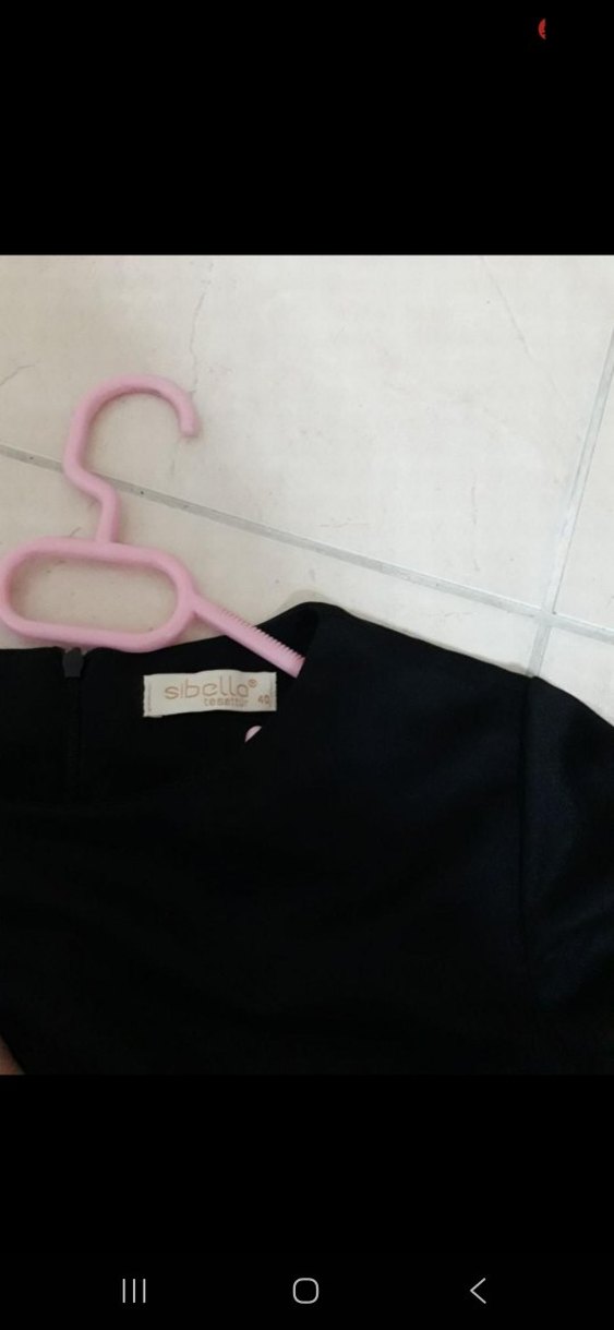 Siyah Uzun Kollu Şık Elbise - Görsel 4