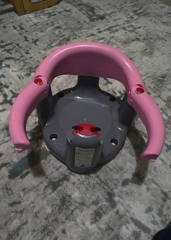 Pembe ve gri bebek sandalyesi oturağı - Görsel 2