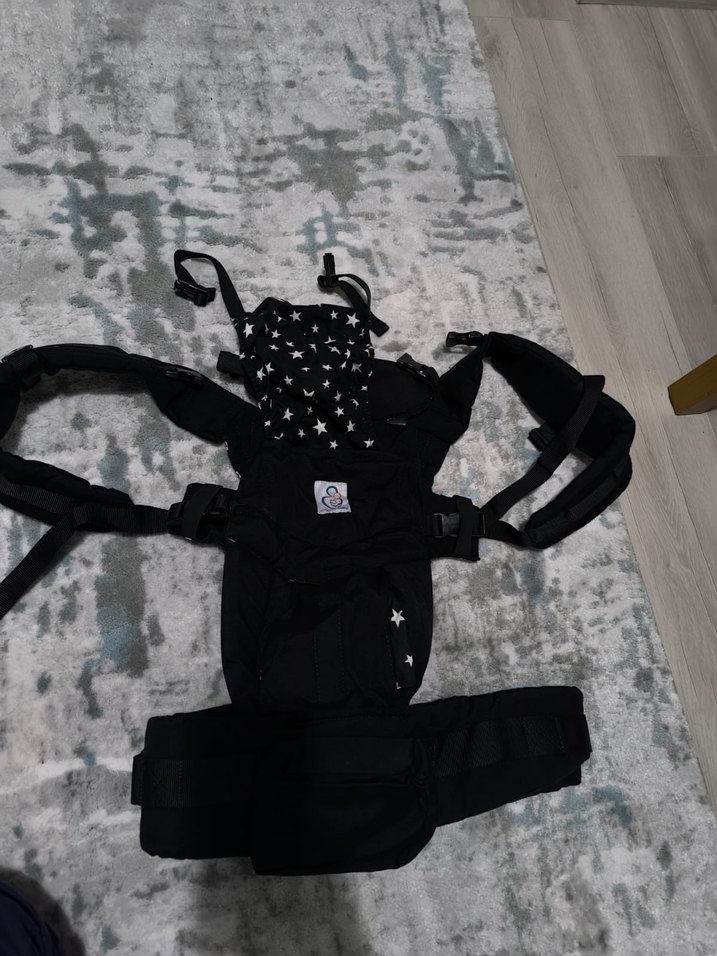 Solomombaby Siyah Ergonomik Bebek Kanguru - Görsel 4