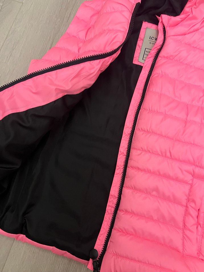 Kız Çocuk Pembe Kapüşonlu Şişme Yelek - Görsel 3