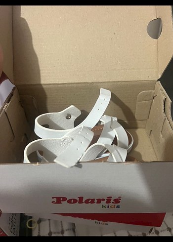 Kız Çocuk Beyaz Tokalı Sandalet - Görsel 2