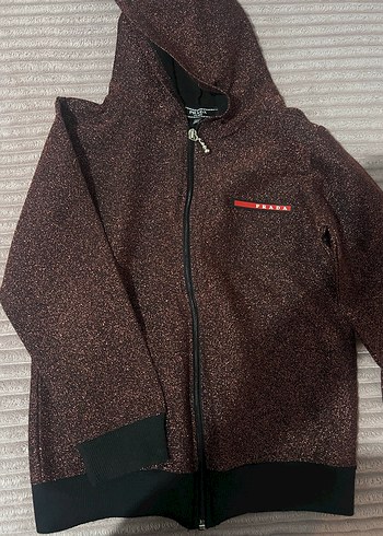 Kahverengi Kapüşonlu Fermuarlı kız Çocuk hırka - Görsel 2