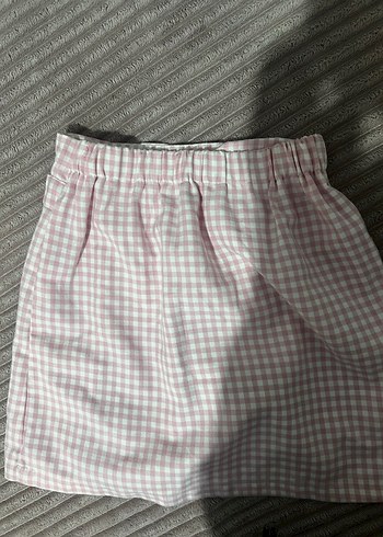 Pembe Pileli Midi Ekose Etek - Görsel 4