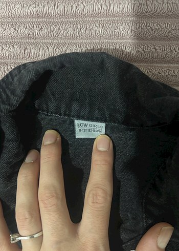 Düğmeli Siyah çocuk Denim Ceket - Görsel 2