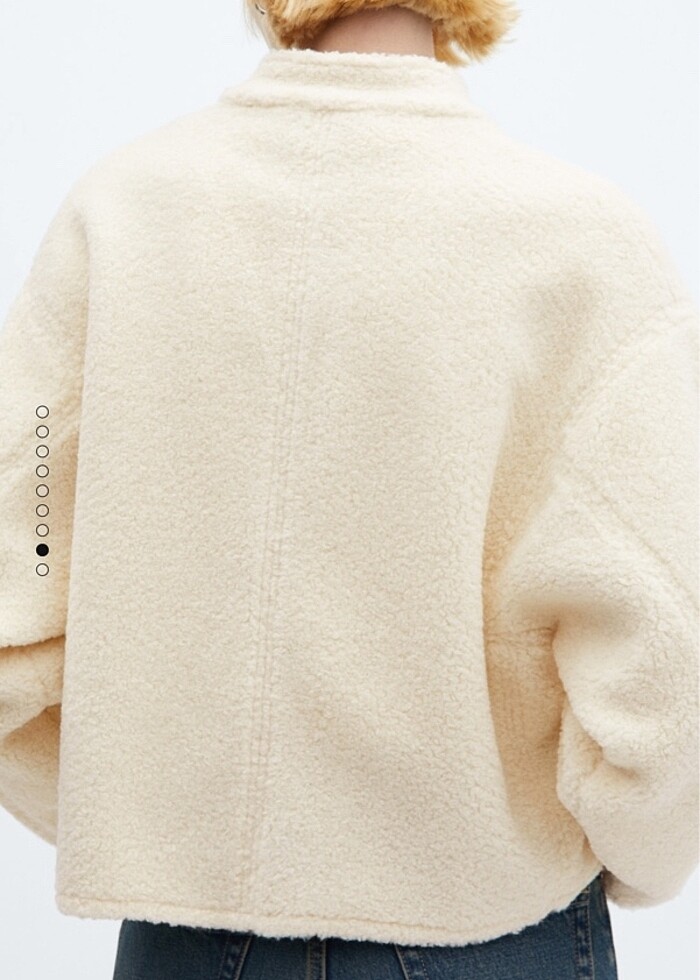 Mango kürk görünümlü ceket - Görsel 4