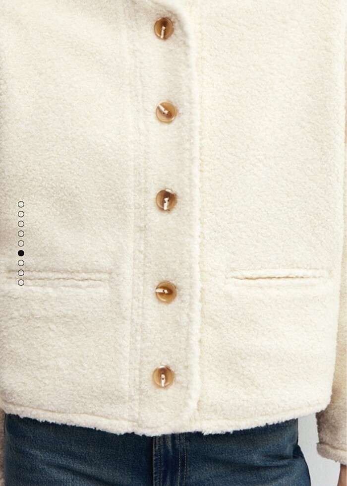 Mango kürk görünümlü ceket - Görsel 5