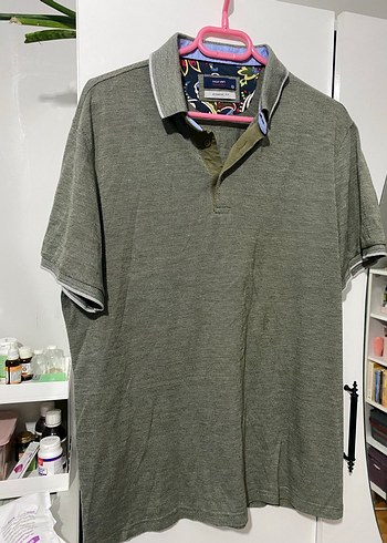 Su yeşili Kısa Kollu Polo Tişört - Görsel 4