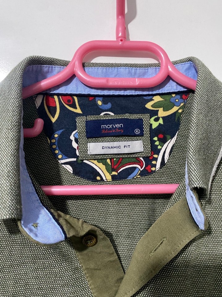 Su yeşili Kısa Kollu Polo Tişört - Görsel 3