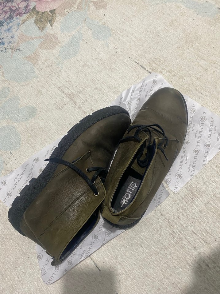 Hotiç Erkek Deri Sokak Stili Bot - Görsel 5