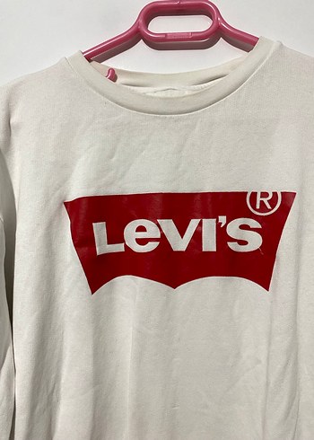 Levis Beyaz Kadın Sweatshirt Velcro Detaylı - Görsel 3