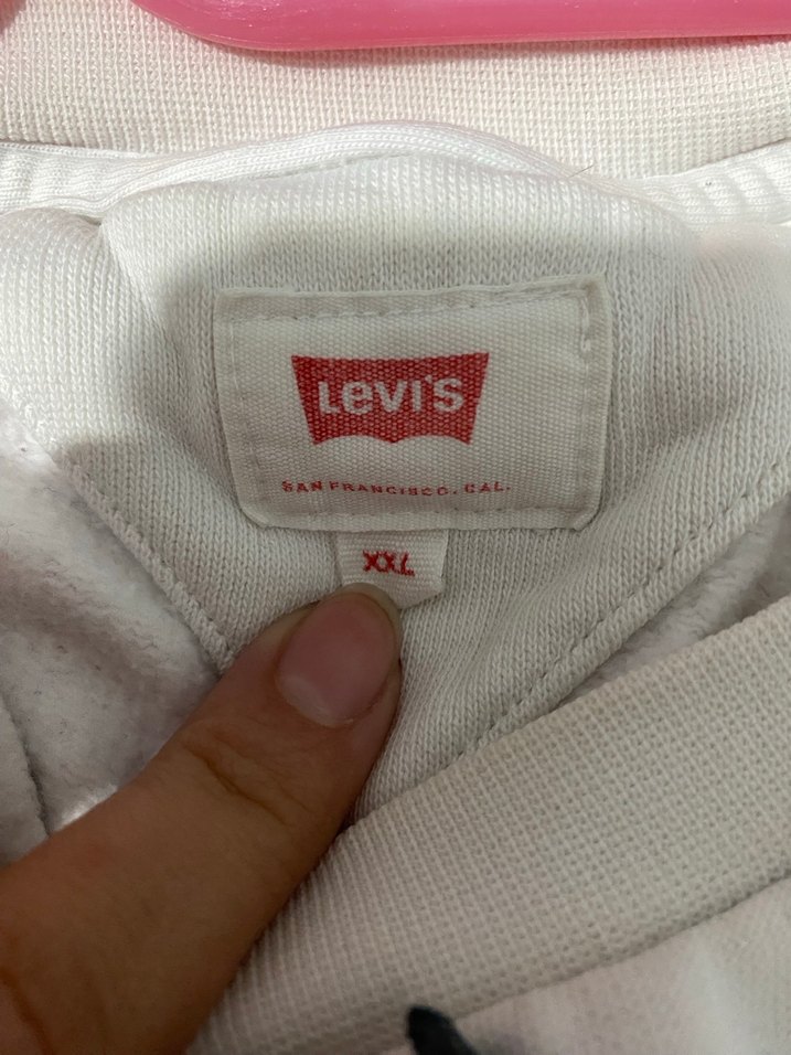 Levis Beyaz Kadın Sweatshirt Velcro Detaylı - Görsel 4