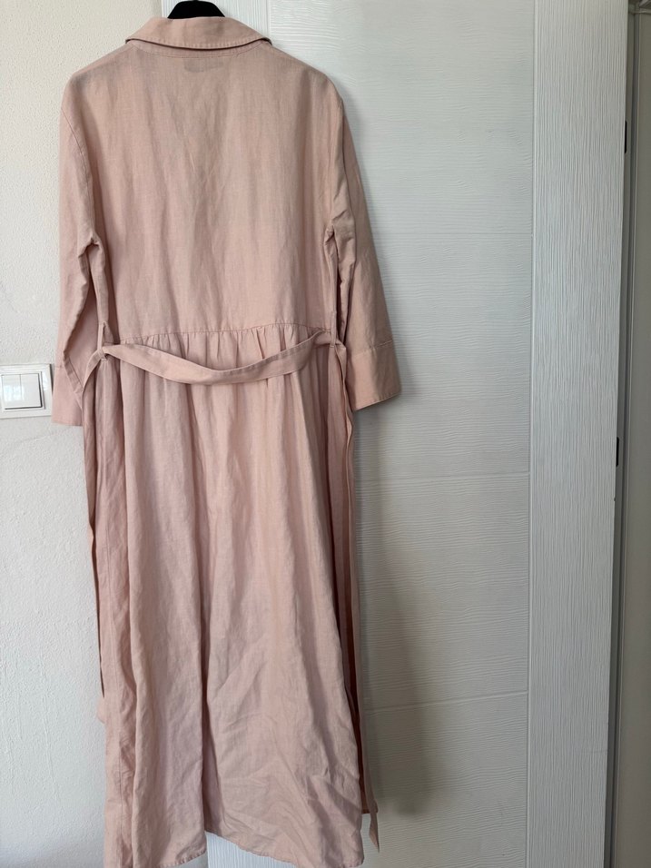 Zara keten karışımlı midi elbise - Görsel 2