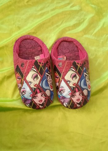 Renkli Pop Kültür Kız Çocuk Terliği Velcro 33 34 - Görsel 4