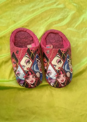 Renkli Pop Kültür Kız Çocuk Terliği Velcro 33 34 - Görsel 2