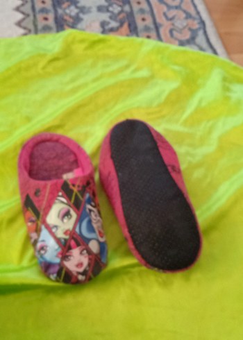 Renkli Pop Kültür Kız Çocuk Terliği Velcro 33 34 - Görsel 6