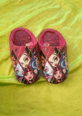 Renkli Pop Kültür Kız Çocuk Terliği Velcro 33 34 - Görsel 3