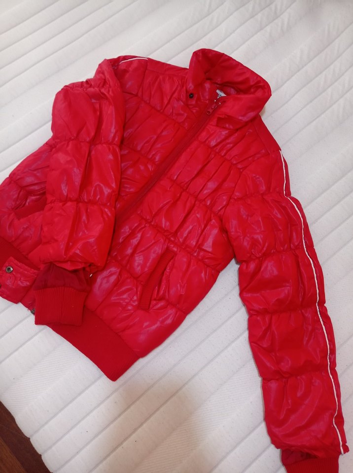 Kırmızı çocuk mont - Görsel 2