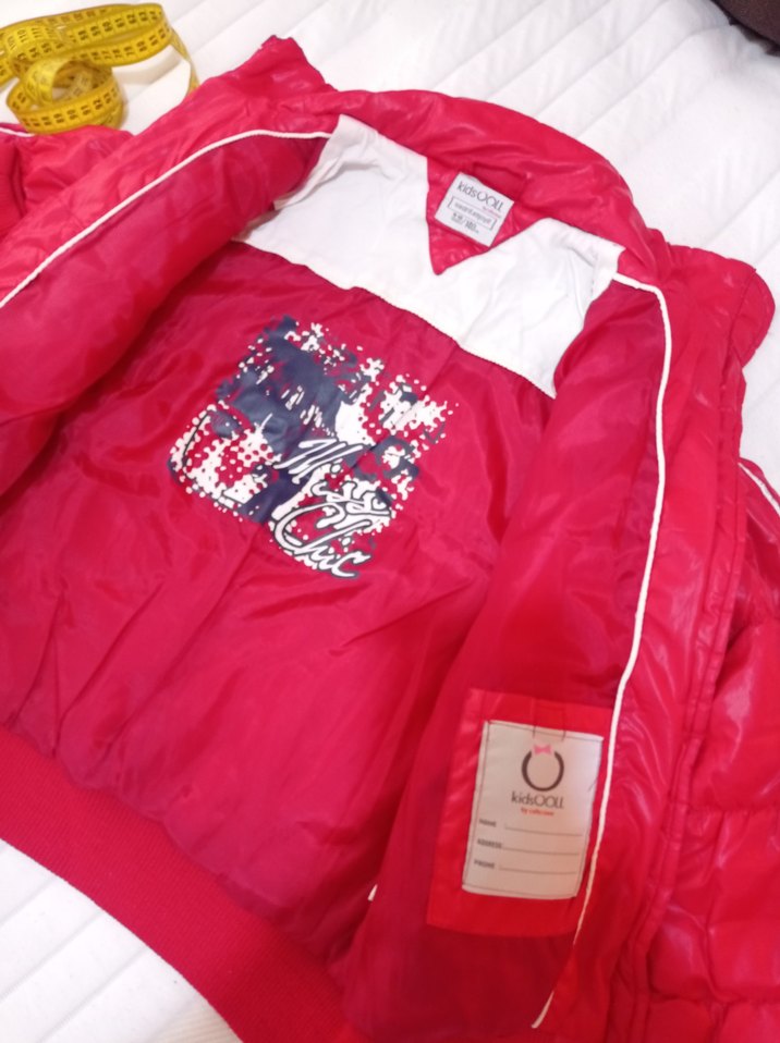 Kırmızı çocuk mont - Görsel 5